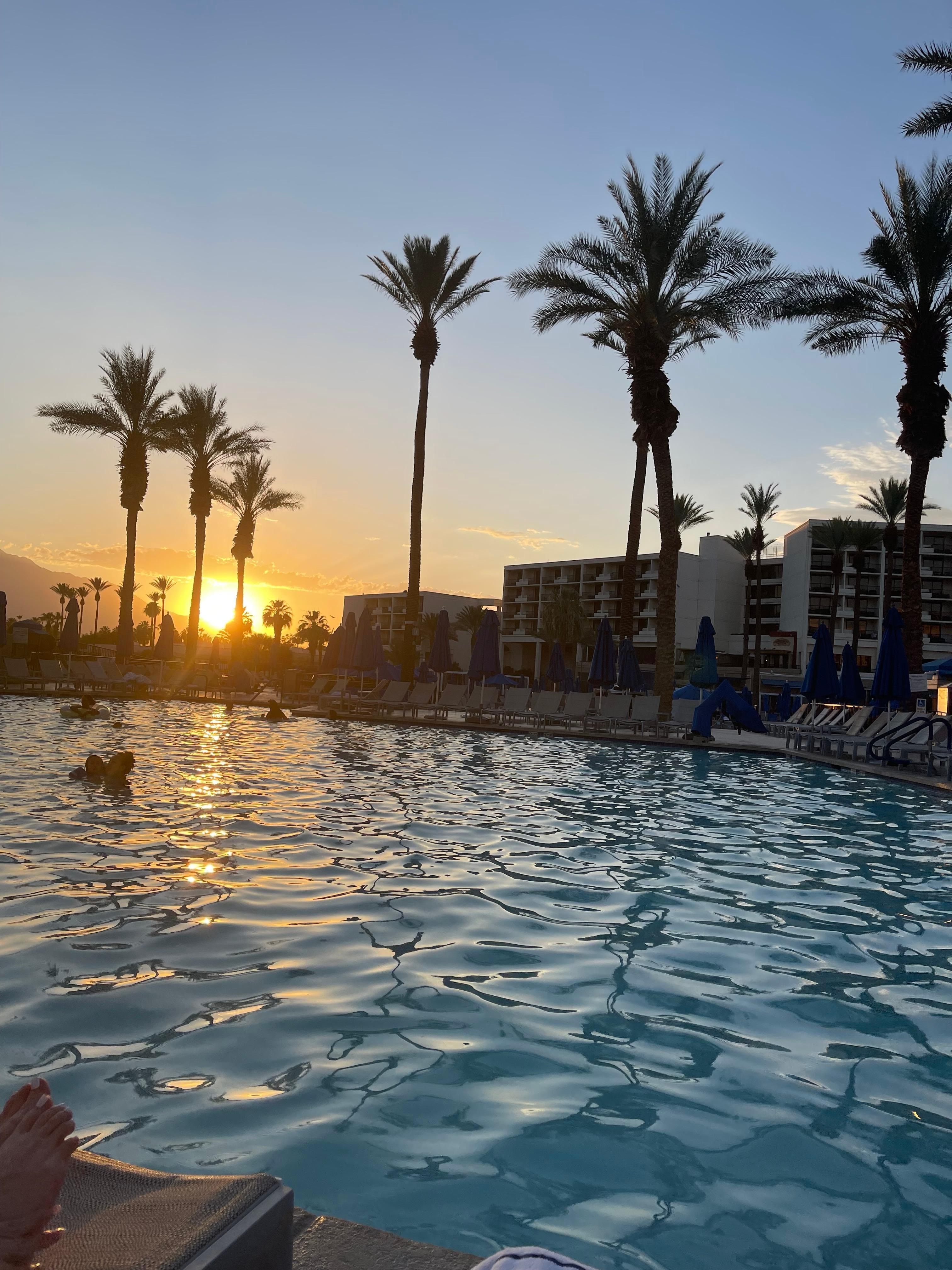 Sunset at the pool!