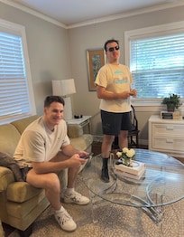 My boys enjoying the house