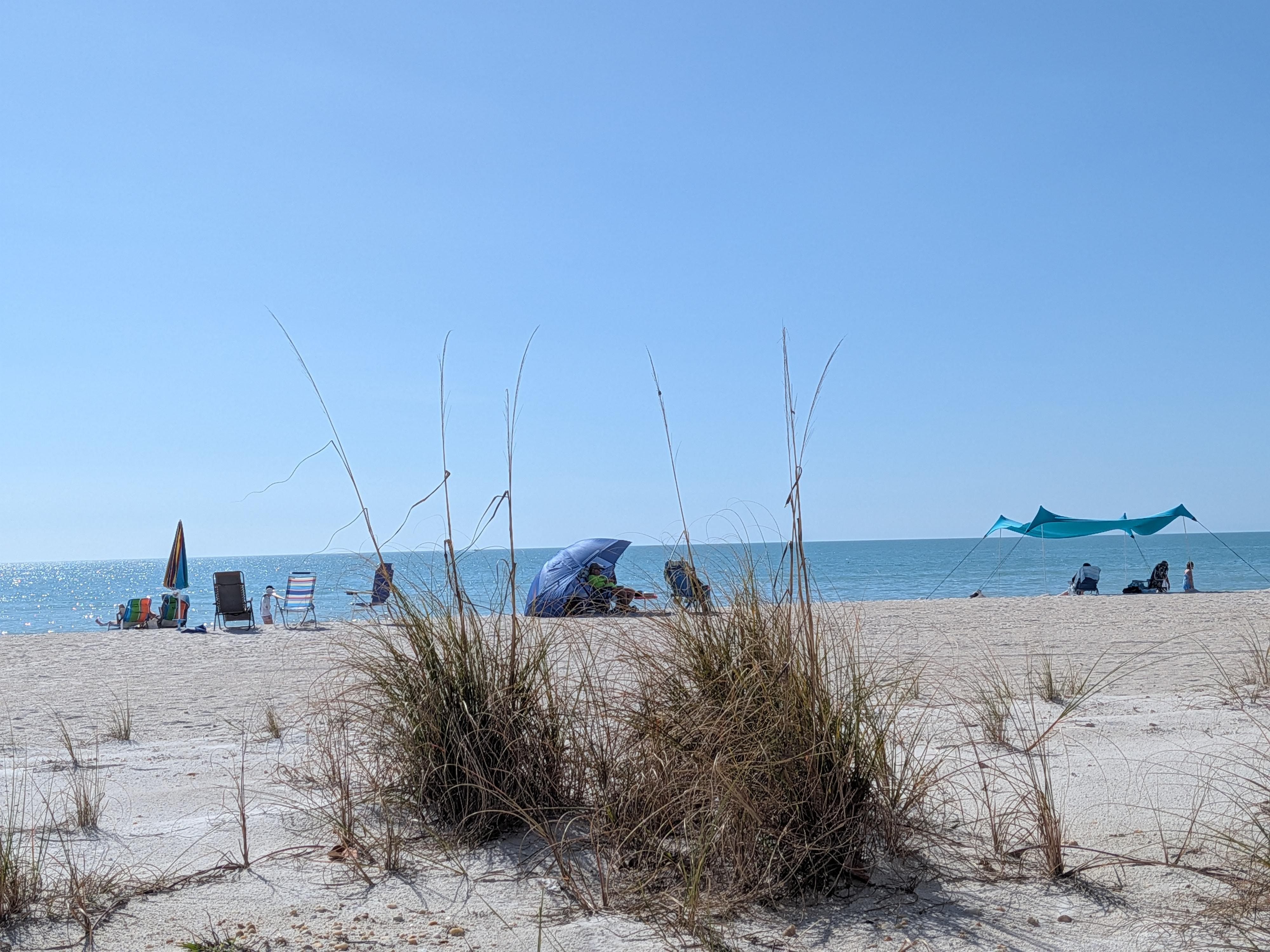 Beach from my reading chair