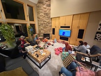 Gift opening- view from balcony upper kevel