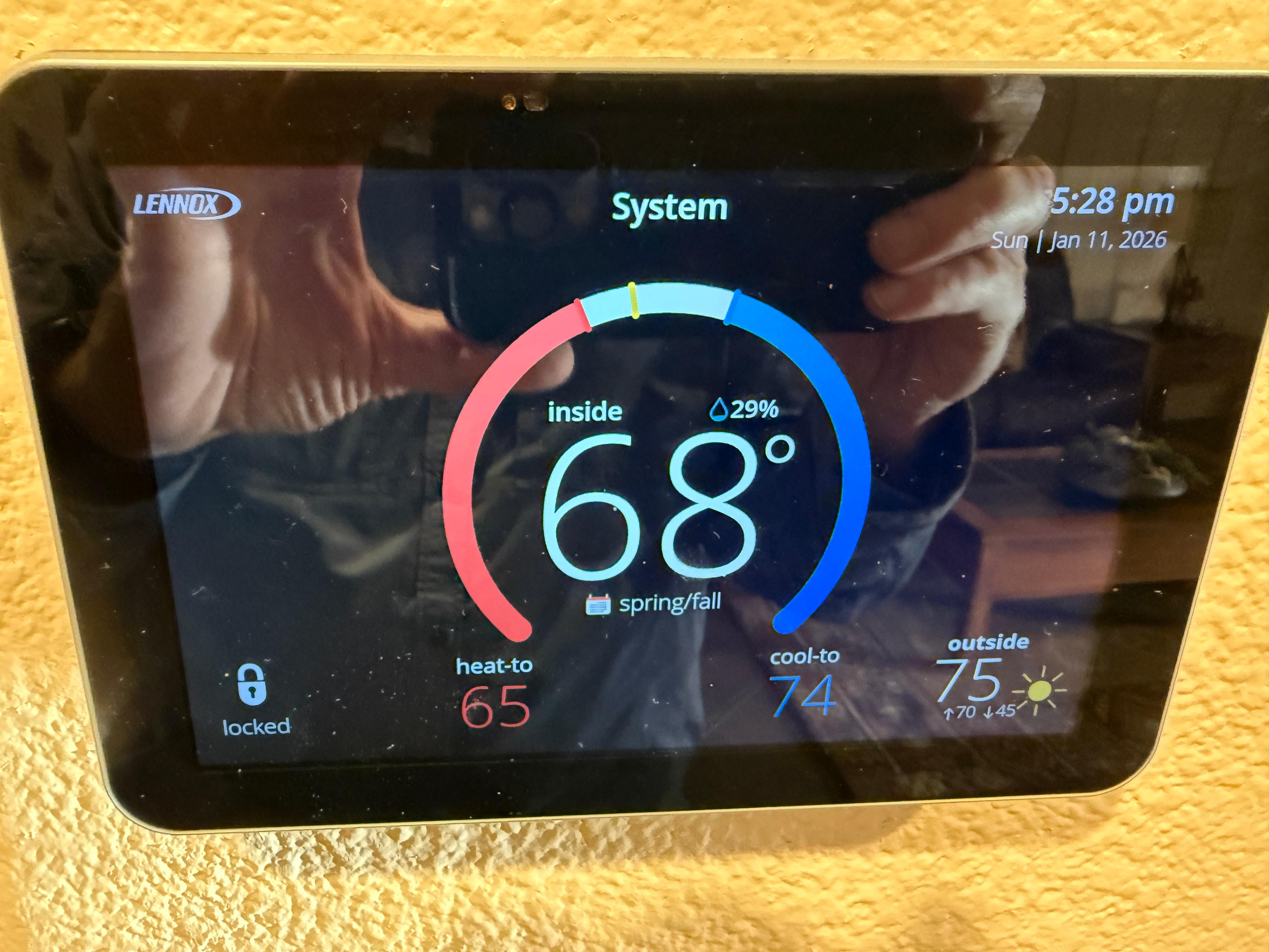 Locked thermostat at 65F.  They did increase it to 68F after I messaged them.