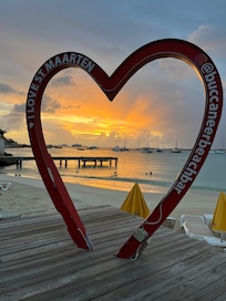 Sunset at Buccaneers. About 10 minutes drive. Great happy hours and food specials.