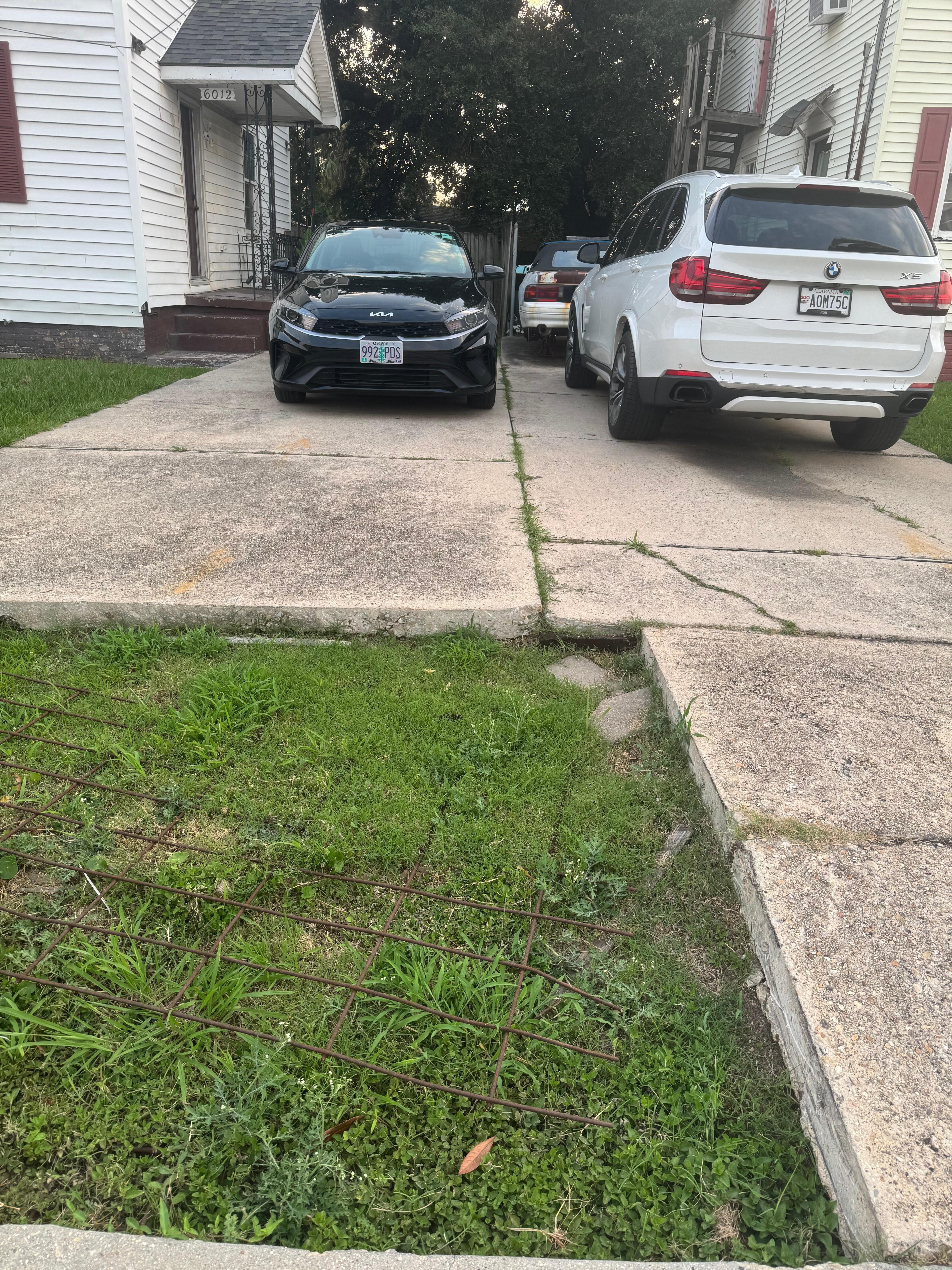 Driveway missing