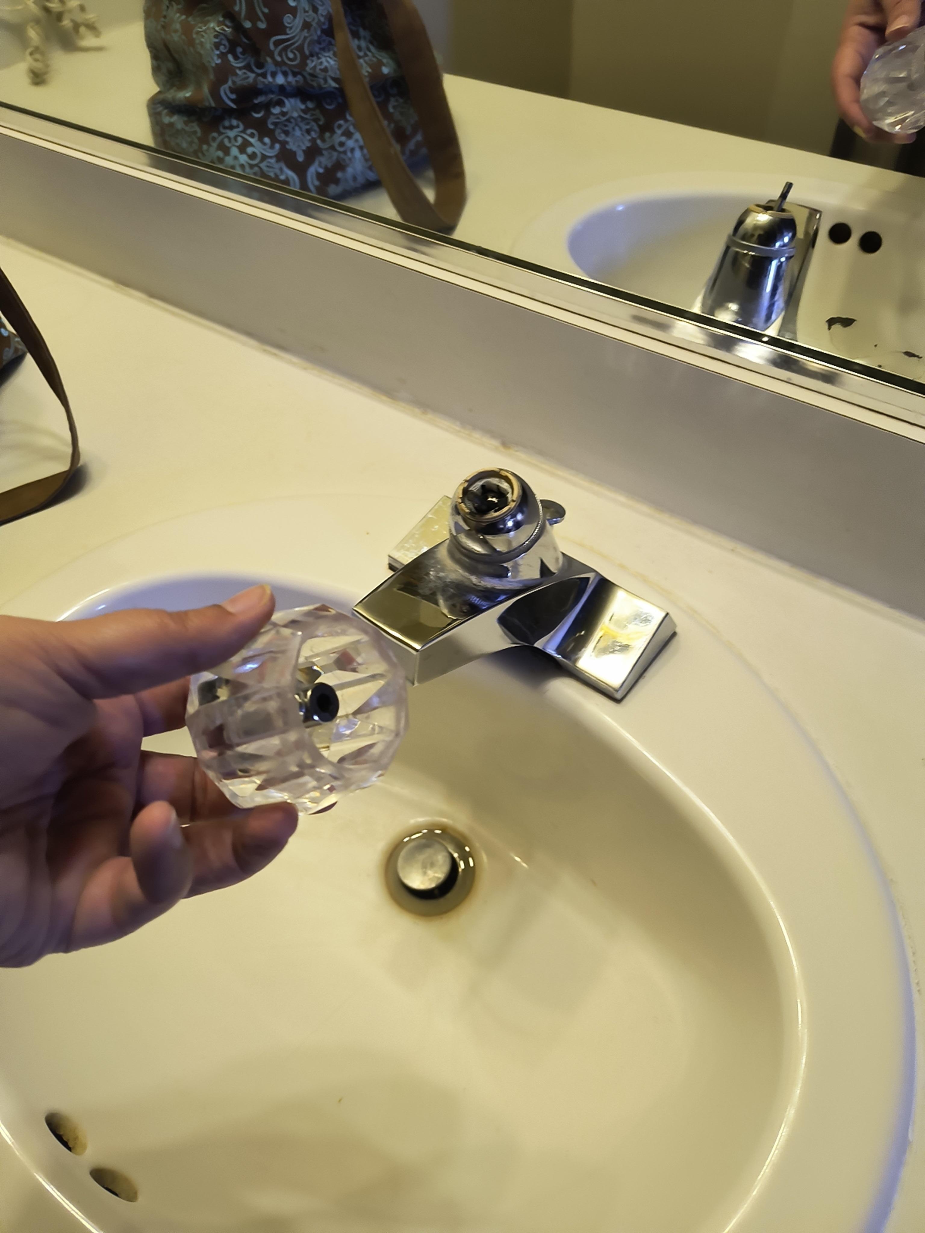 Broken faucet on check in 