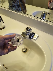 Broken faucet on check in