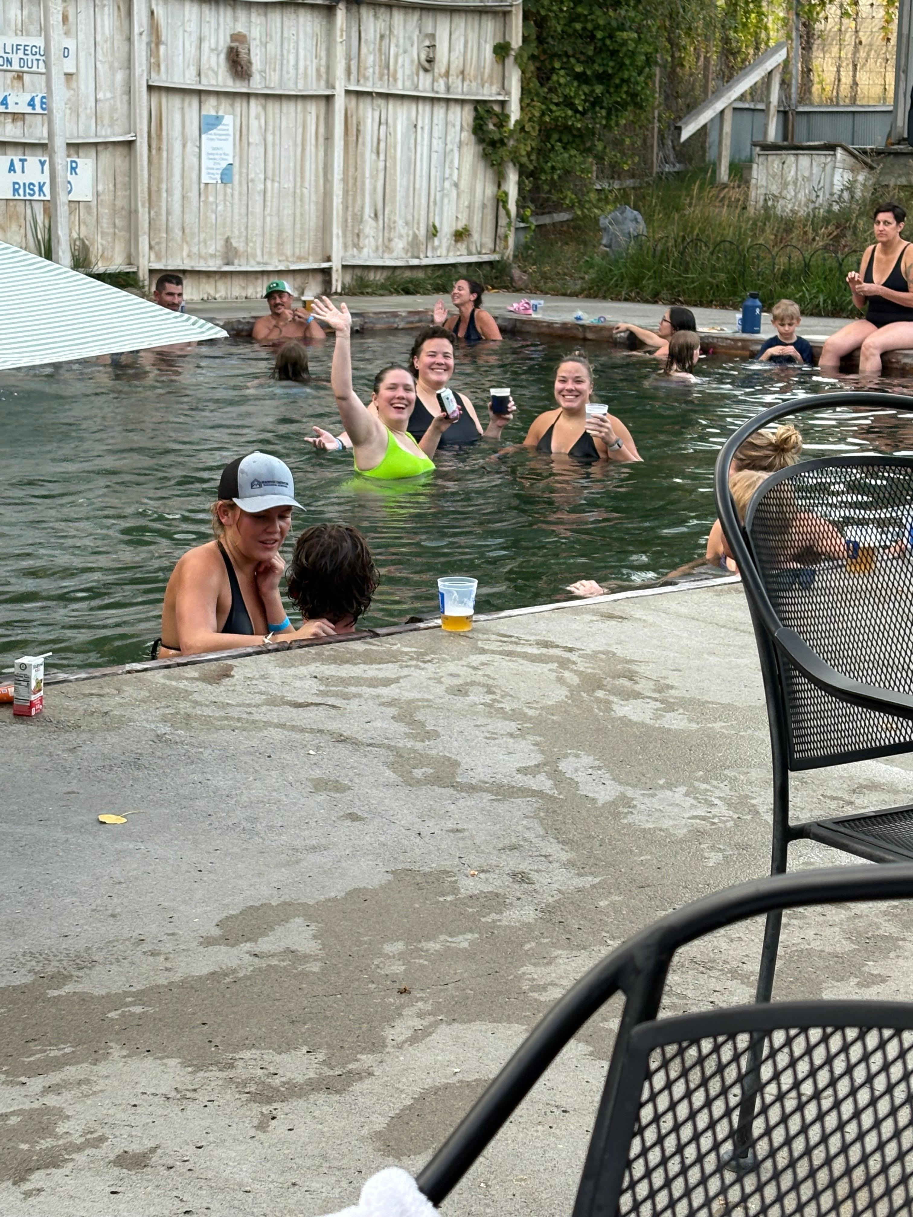 Norris Hot Springs about 35 minutes away