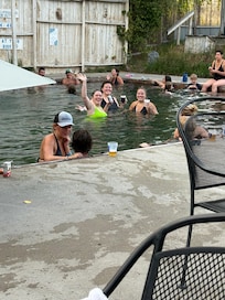 Norris Hot Springs about 35 minutes away