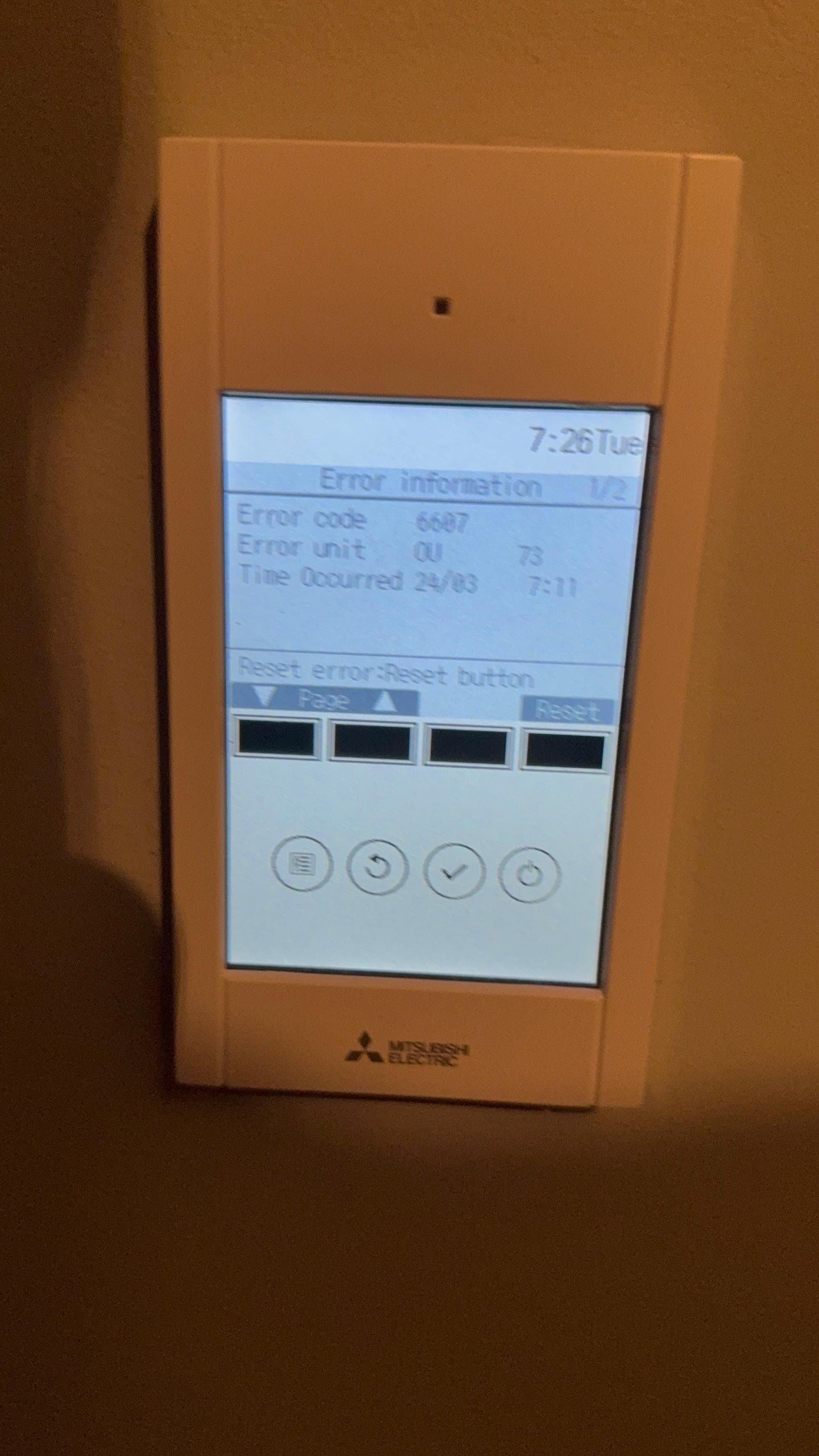 Heating and hot water error in suite 306
