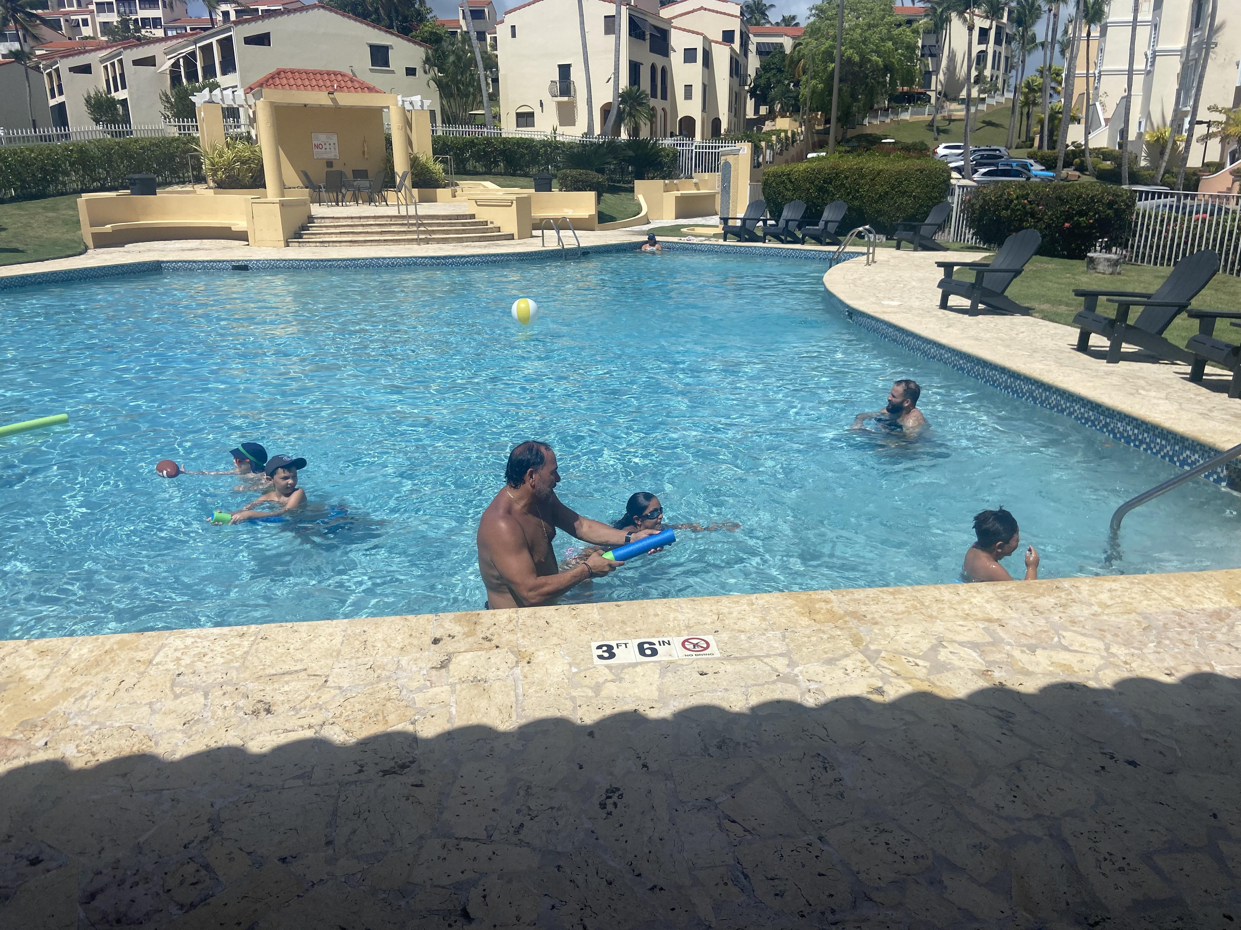 Pool was large, inviting and comfortable. 