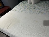 Stained bedspread
