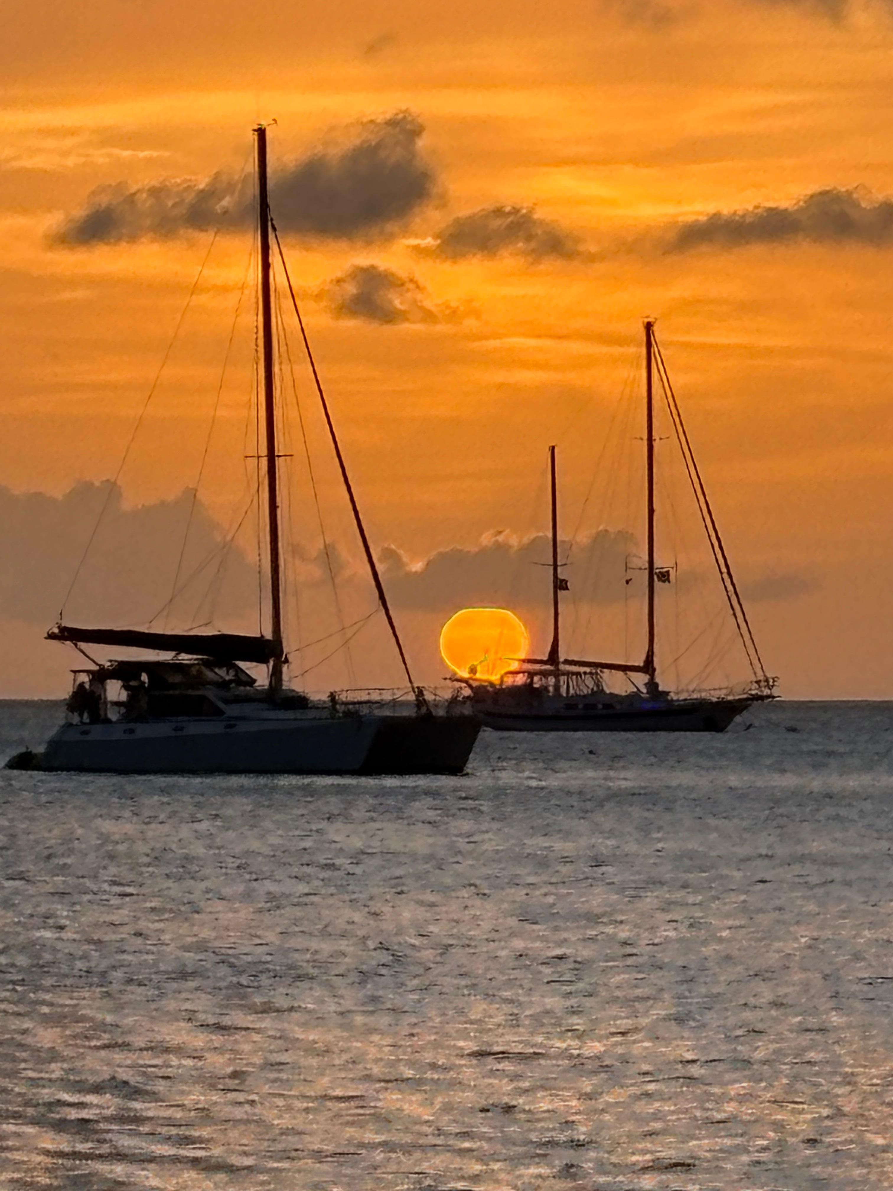 Sunset from the restaurant