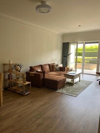 Living room looking out to patio area