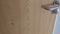 Puerta en mal estado.
