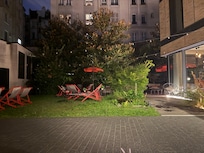 The hotel garden