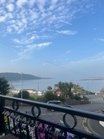 Sitting on the restaurants balcony watching the world go by