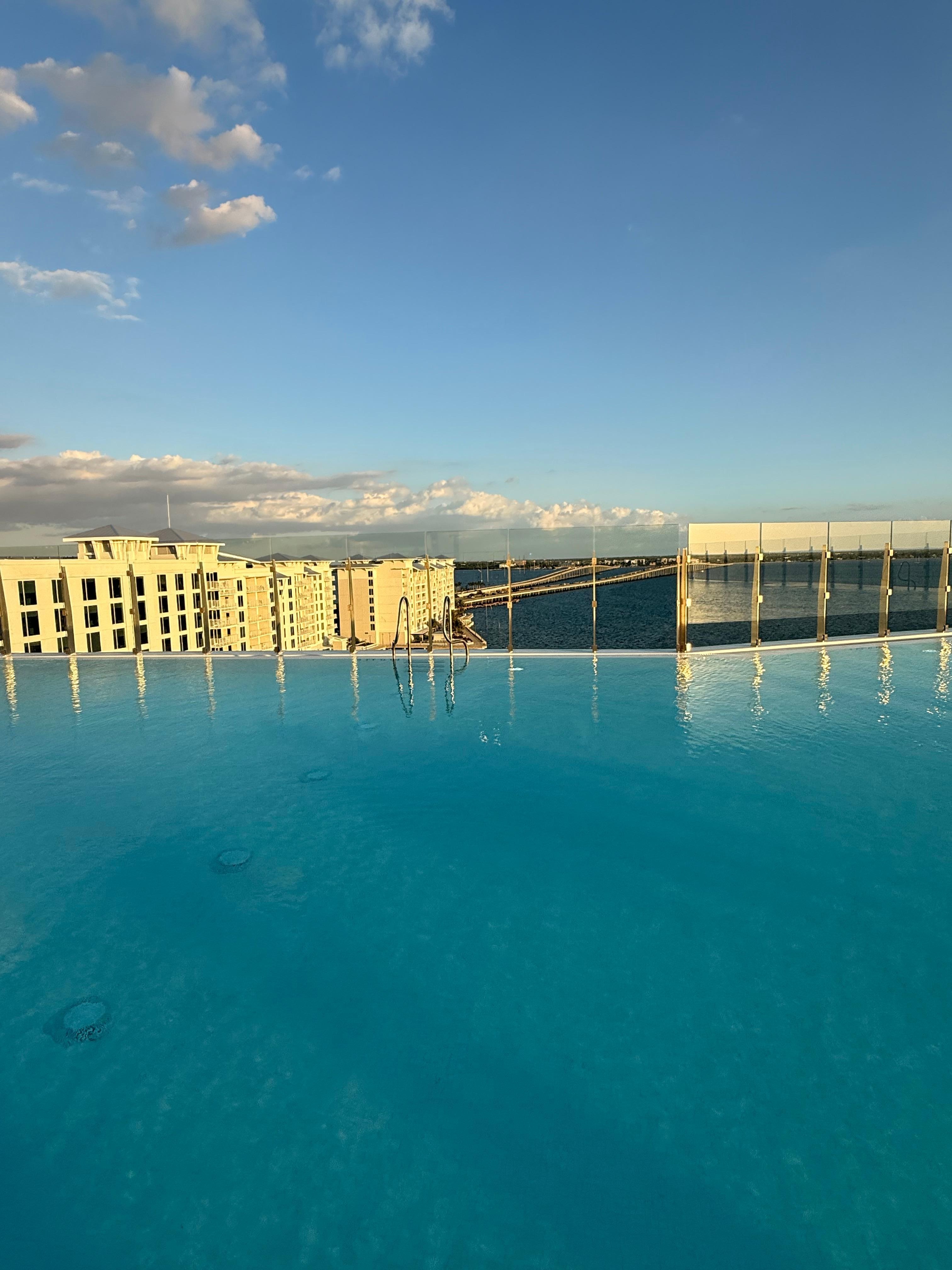 Pool and the sky meet