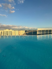 Pool and the sky meet