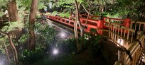 Garden paths in the evening