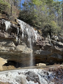 Roadside waterfall