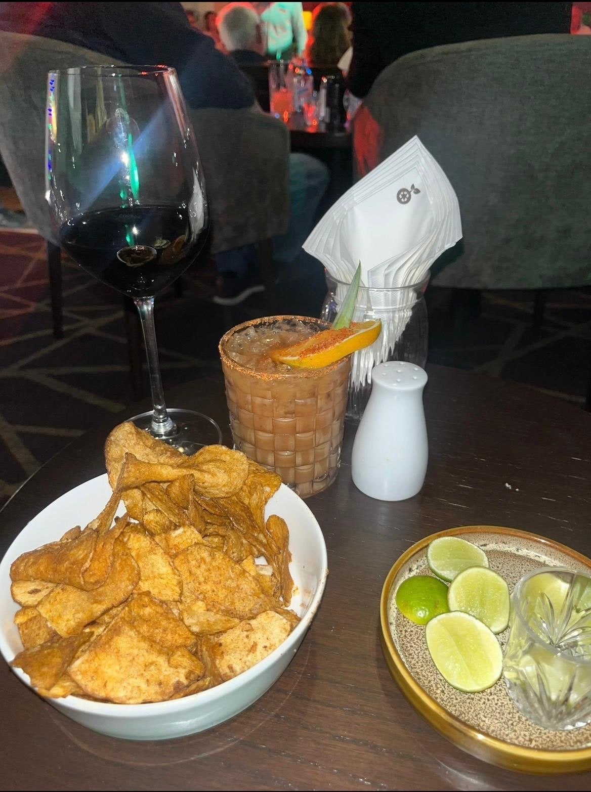 My waiter was amazing, and the mixed drinks were so tasty