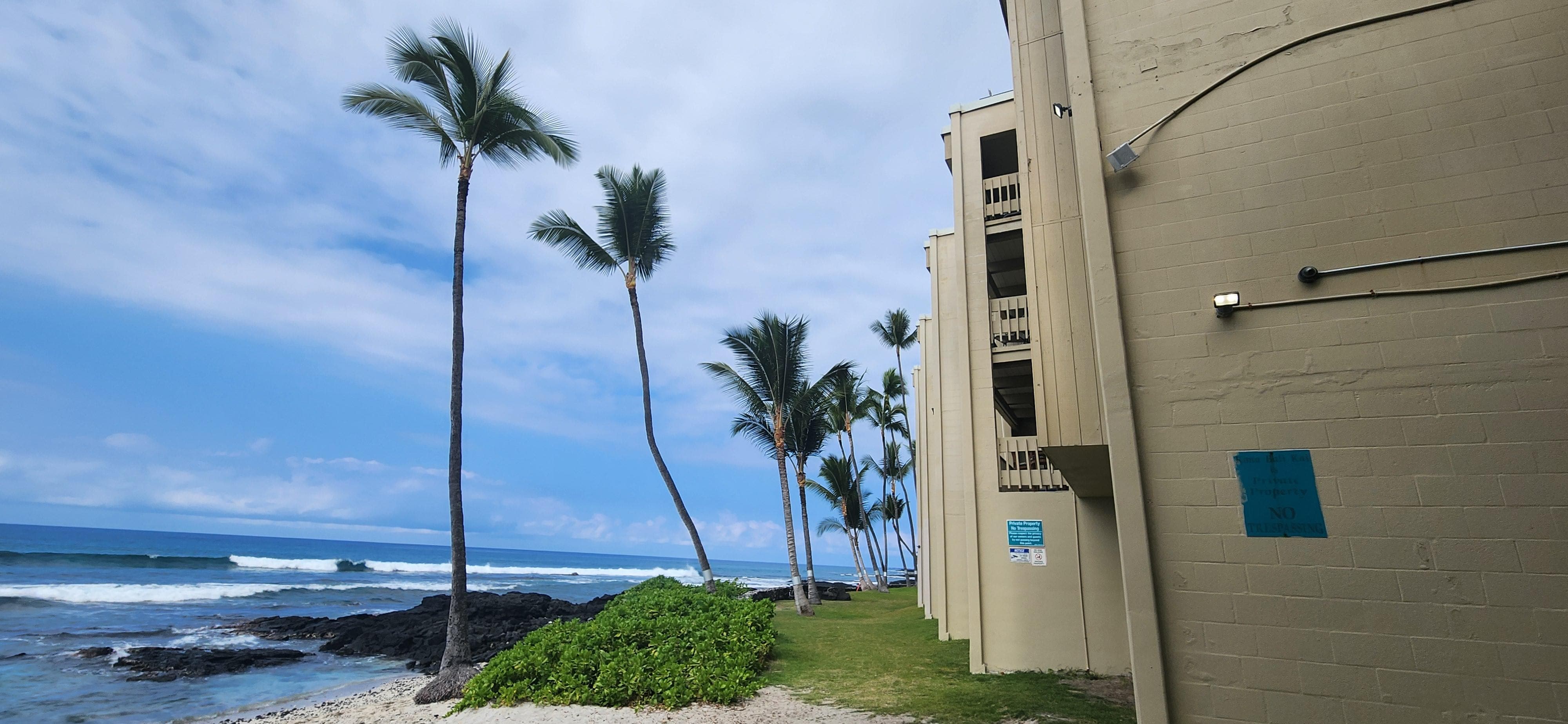 Beach side of the condo complex