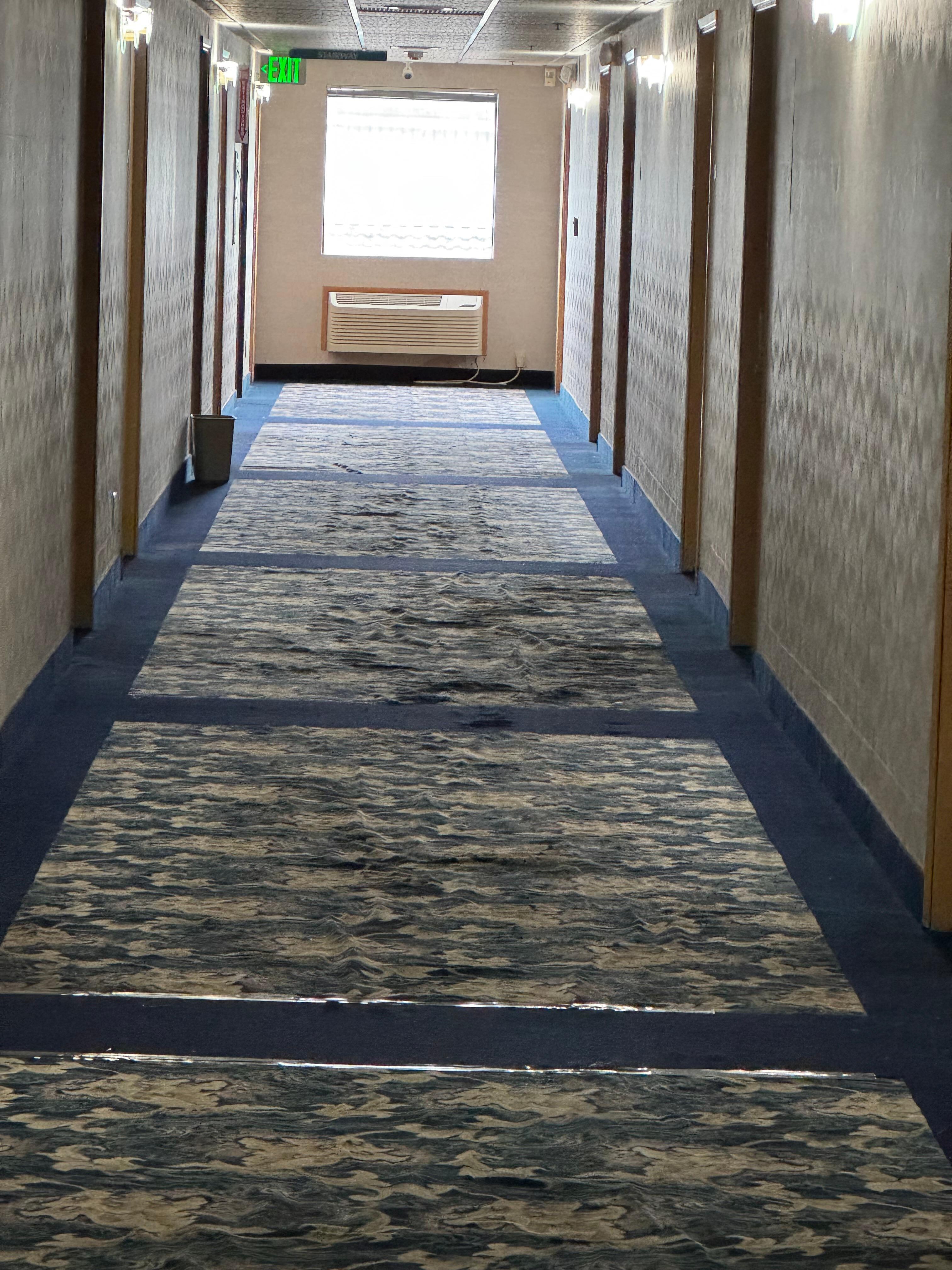 Carpet uneven and dirty 