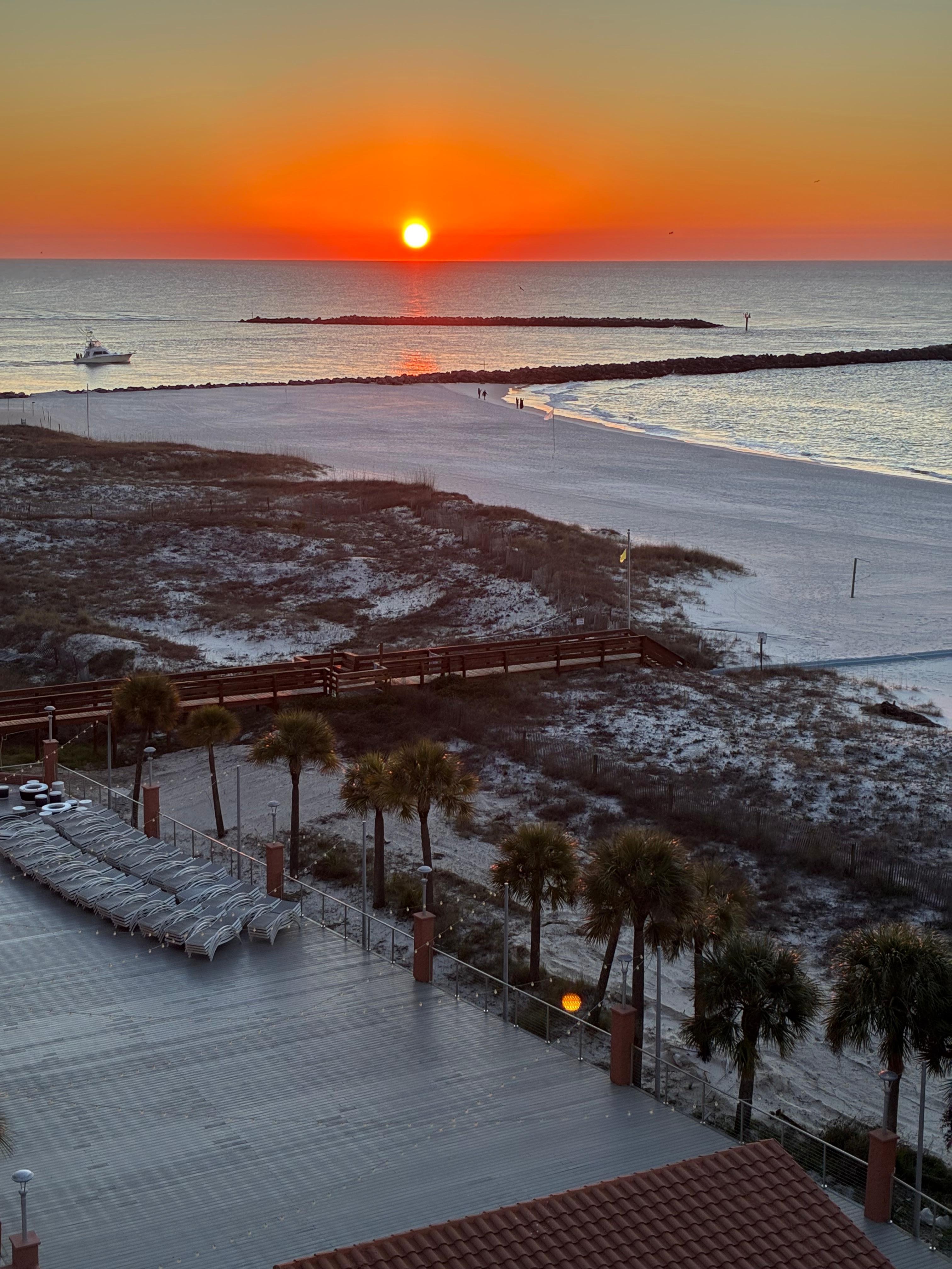 Sunrise from the balcony