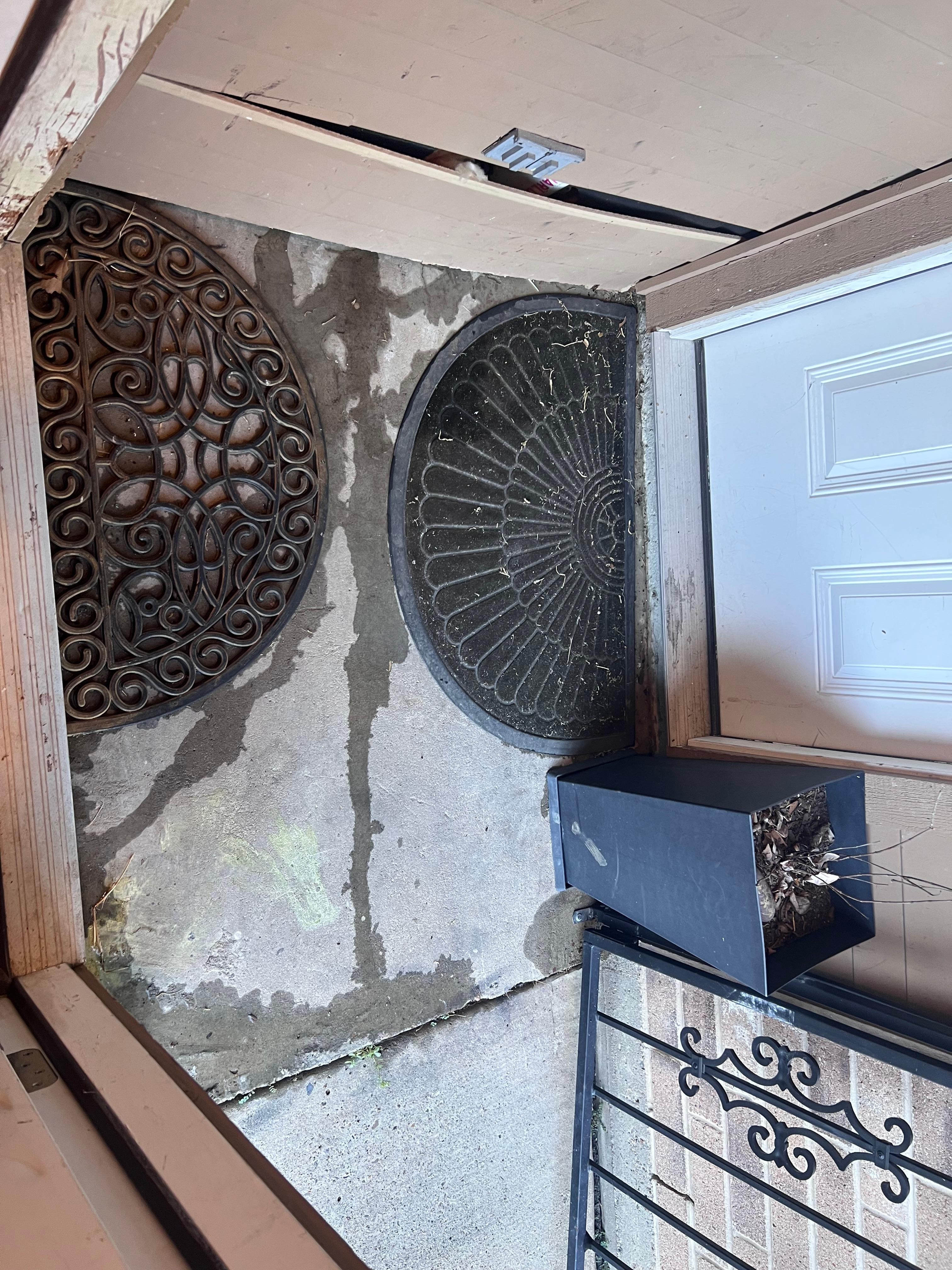 Main door, water leaked from the masters bedroom bathroom