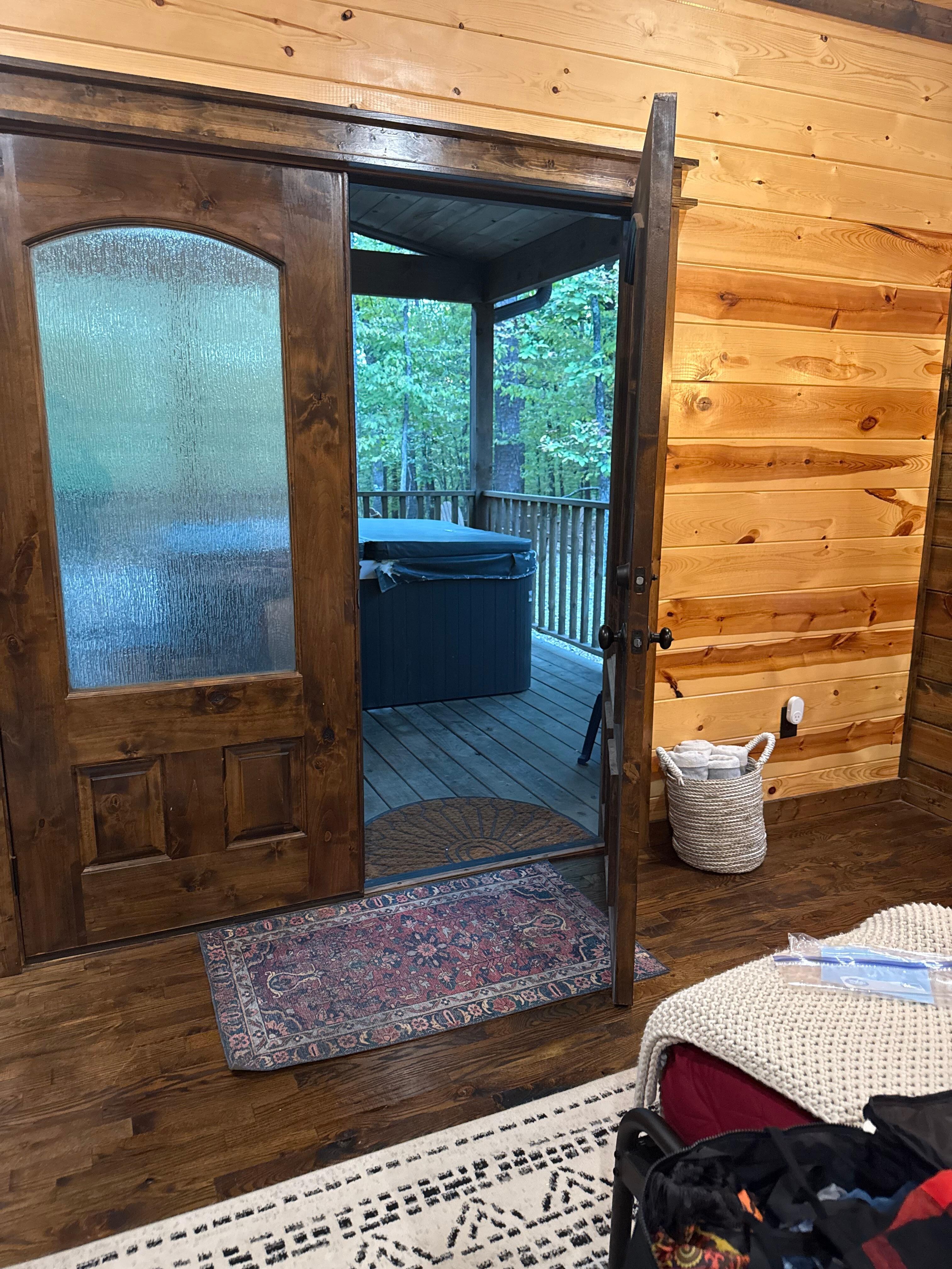 Hot tub off the master 