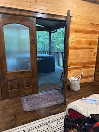 Hot tub off the master