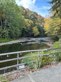 View of creek from pool deck