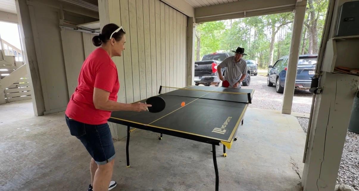 Competitive fun playing Ping pong 