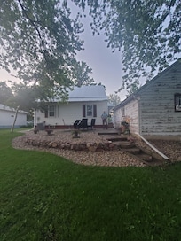 View from the backyard. Loved the patio!