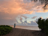 Night time  beach view