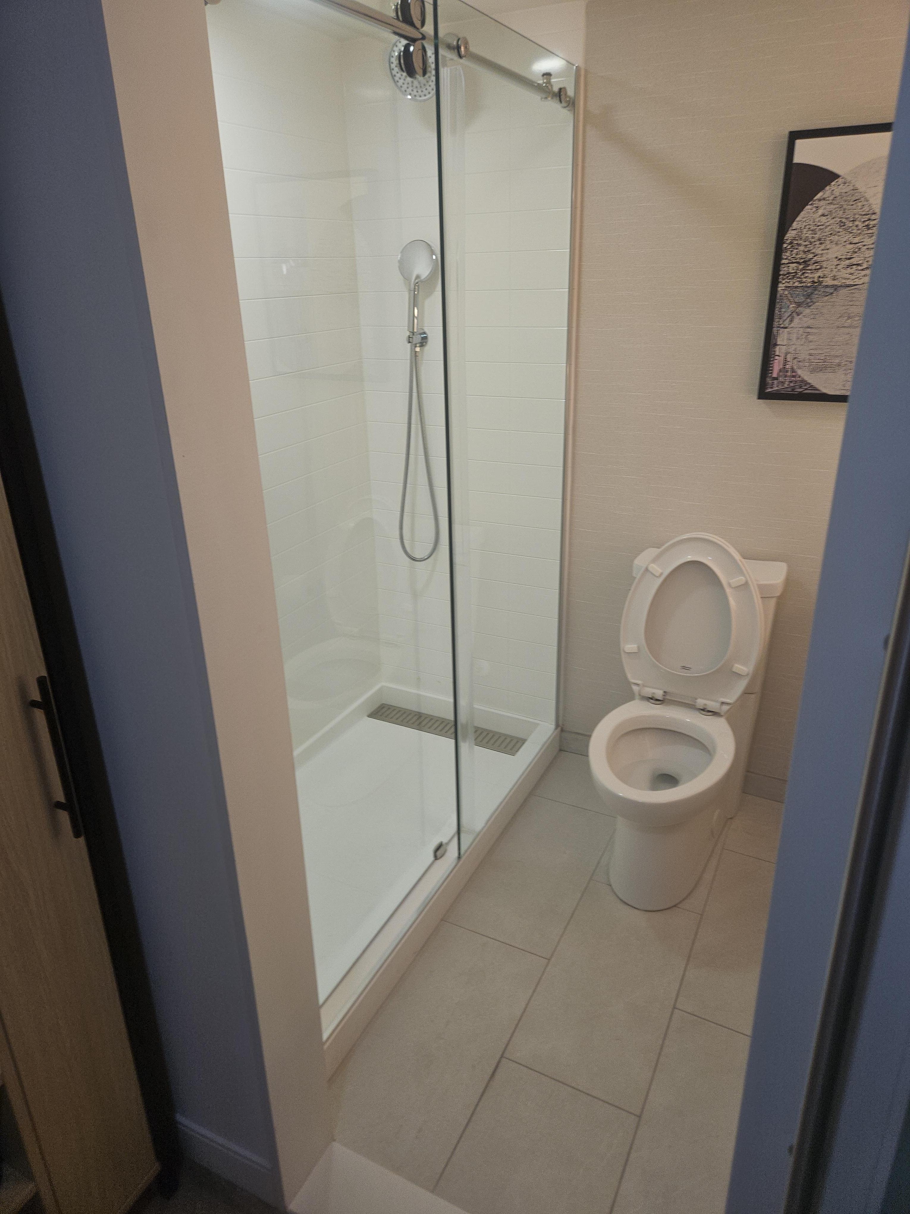 Spacious shower and very reliable