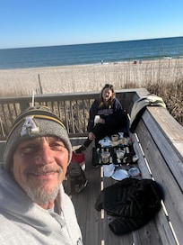 Making good use of the outdoor amenities