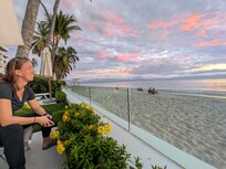 Sunset from the pool area