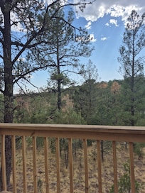 View from top of property at the pergola.