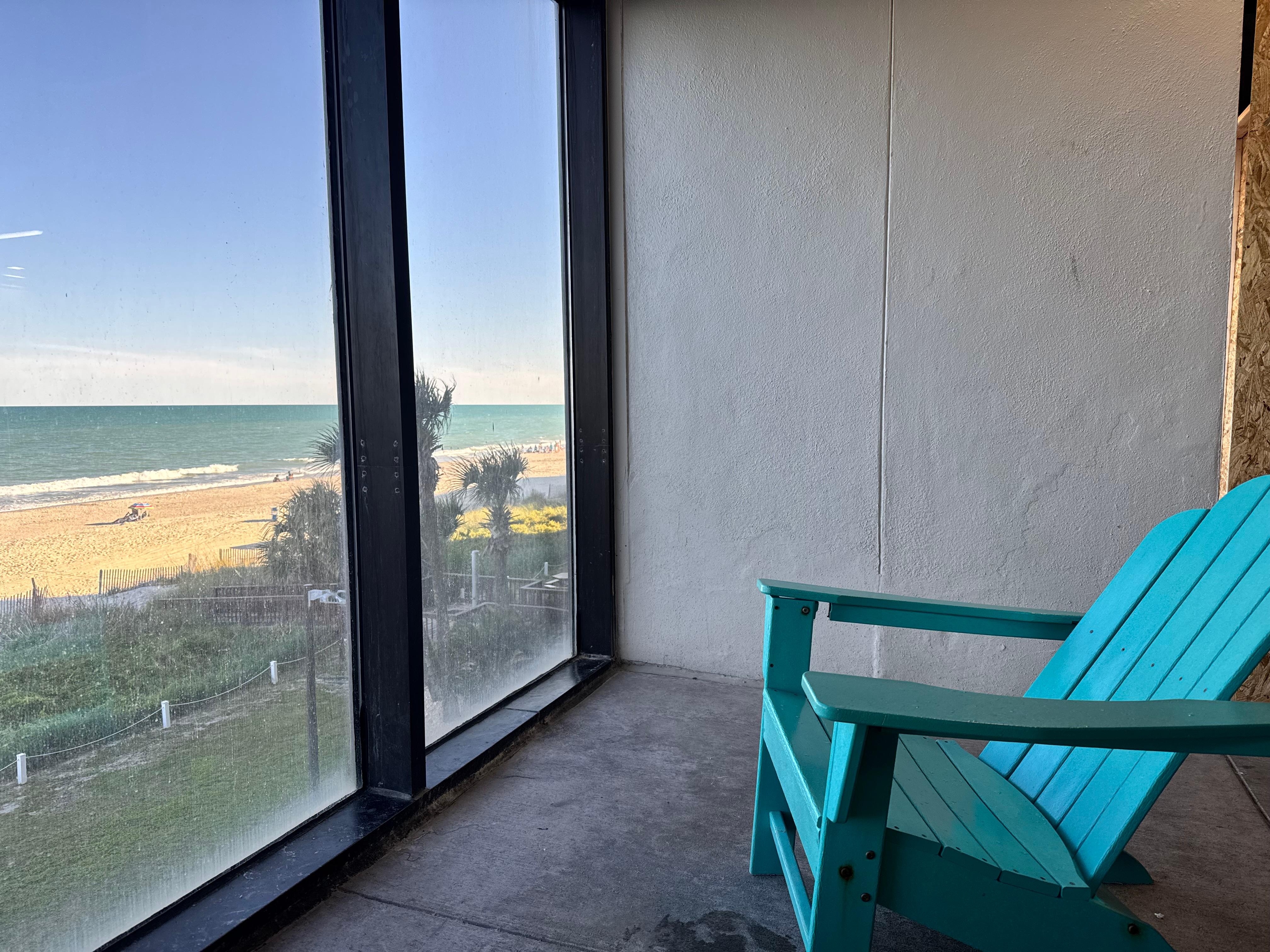 View from the second floor indoor pool area