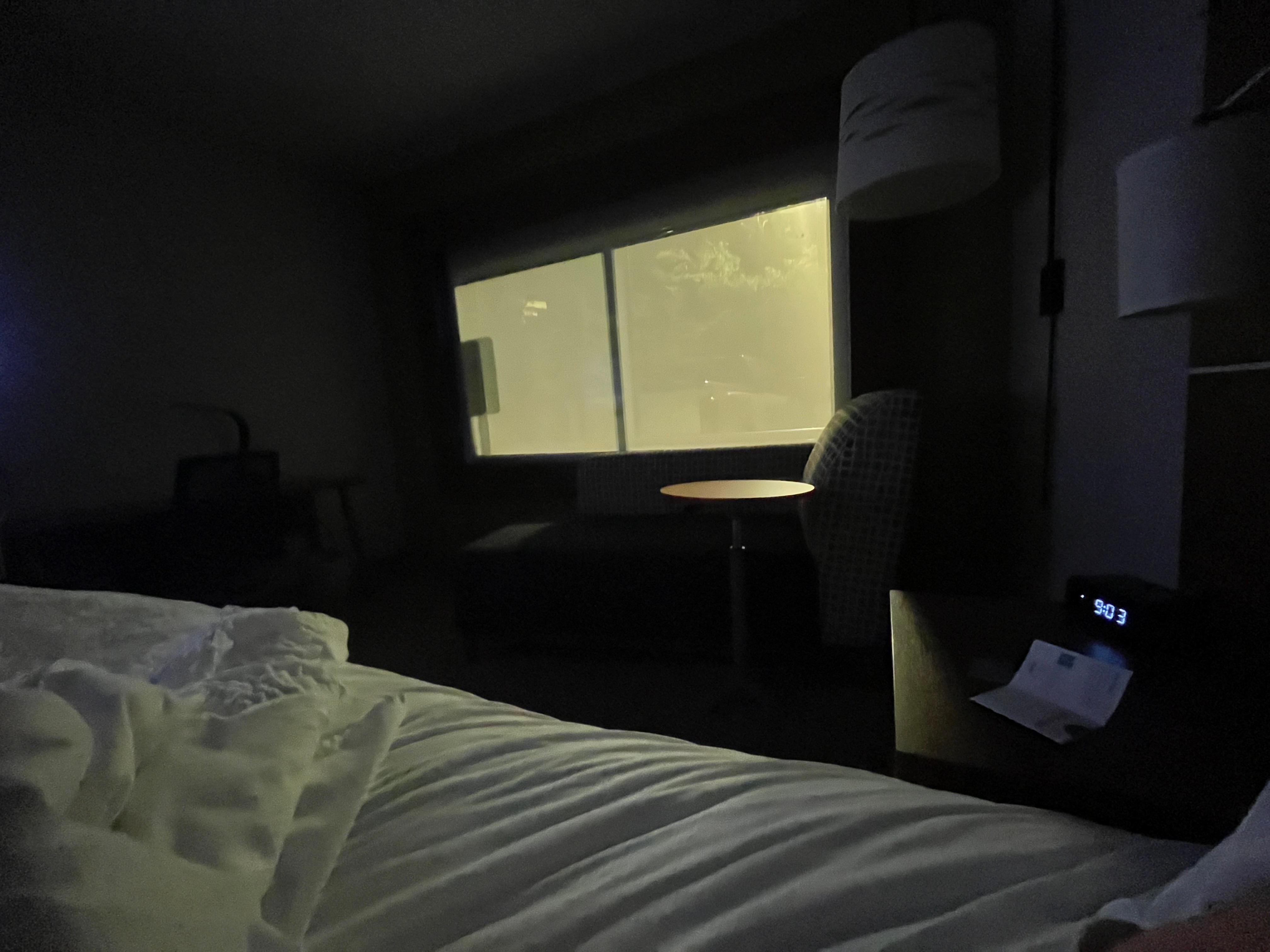 Ten pm and so bright from parking lot light