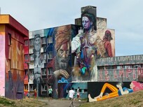 The street art show in the area.