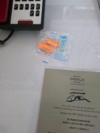 Hotel supplied ear plugs.