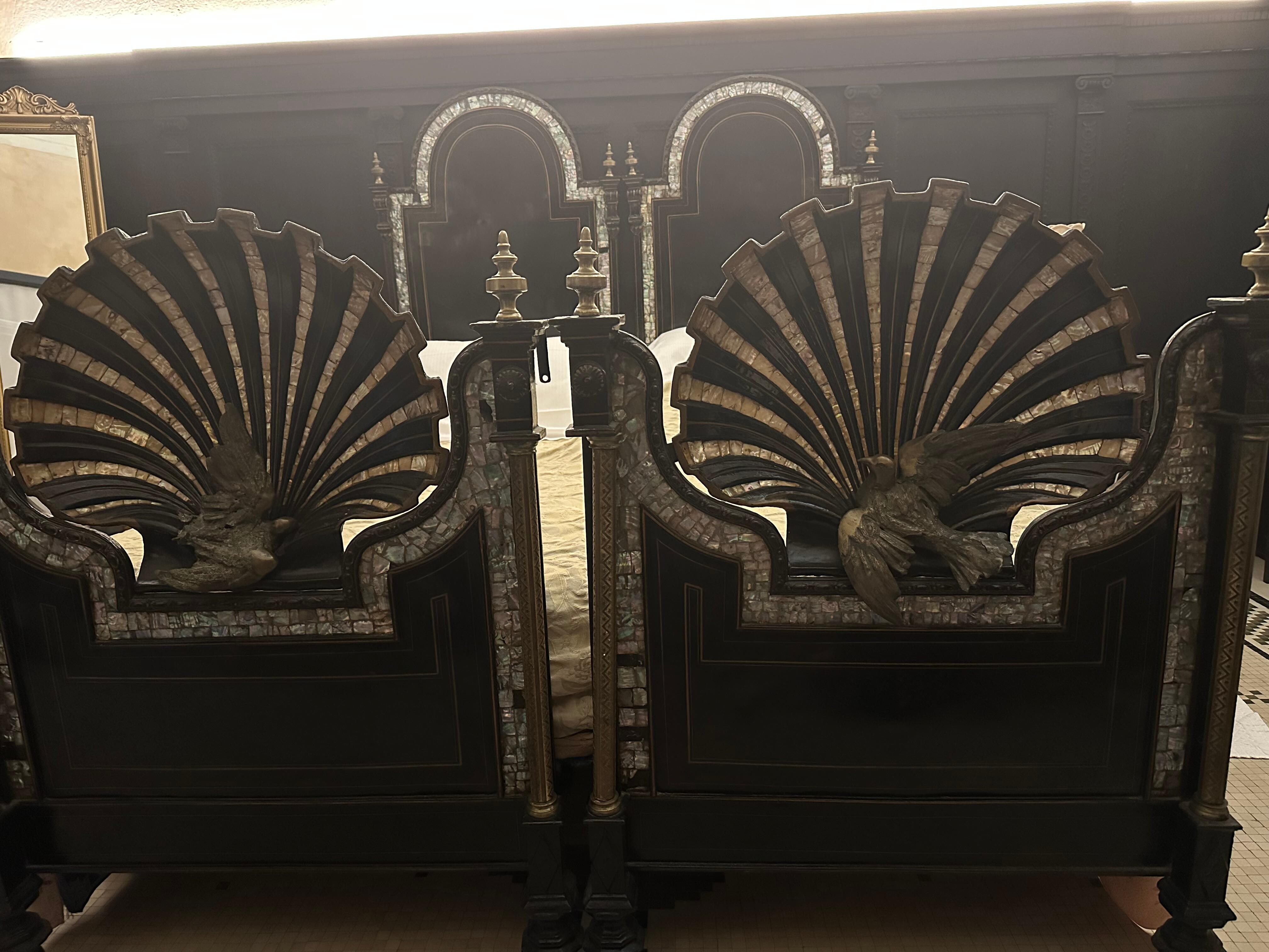 Mother of pearl Sicilian bed