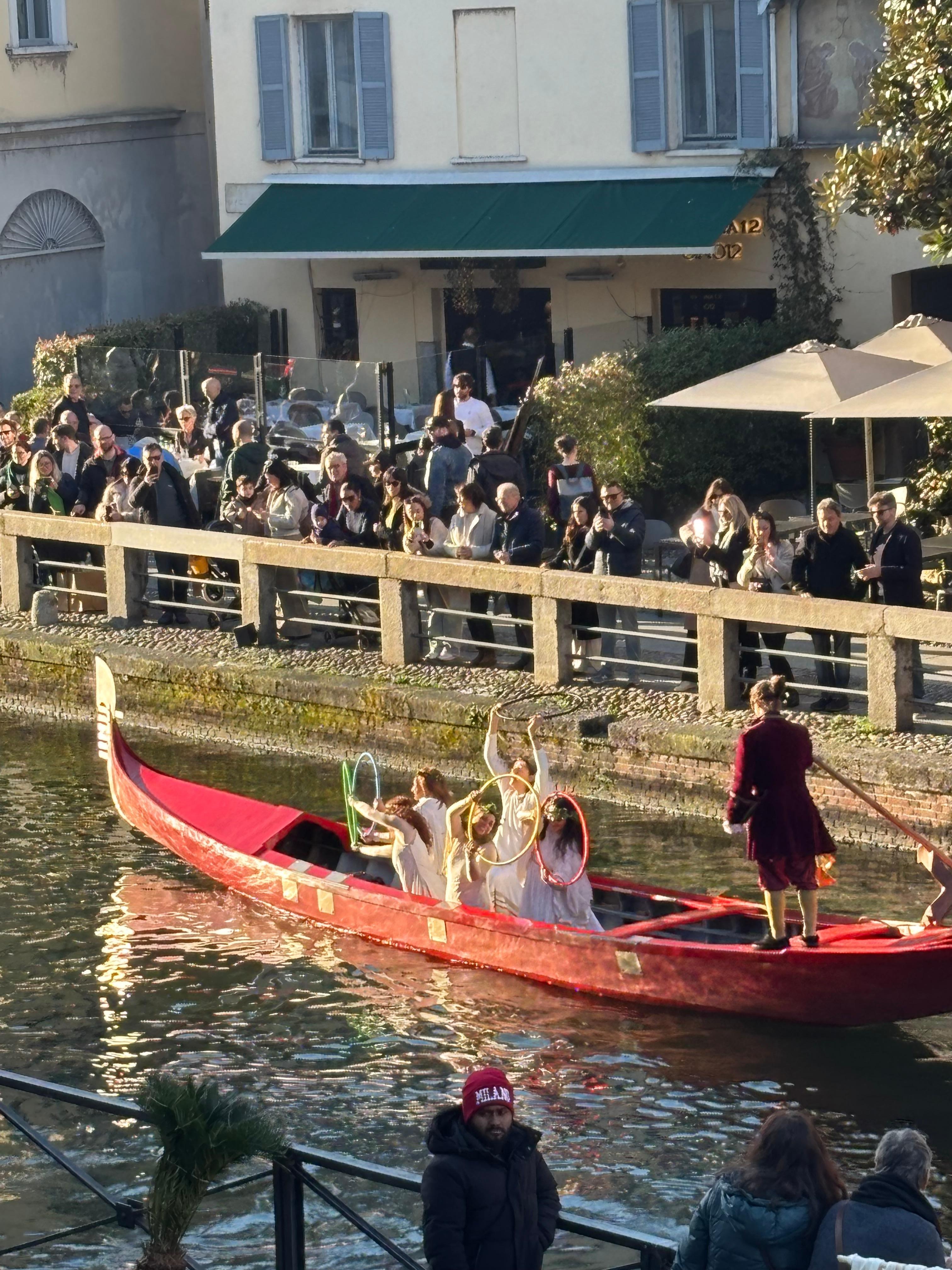 View from outside our window - Gondolas, canoes and kayaks passing by. 