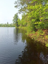 The river a few feet from the cabin!