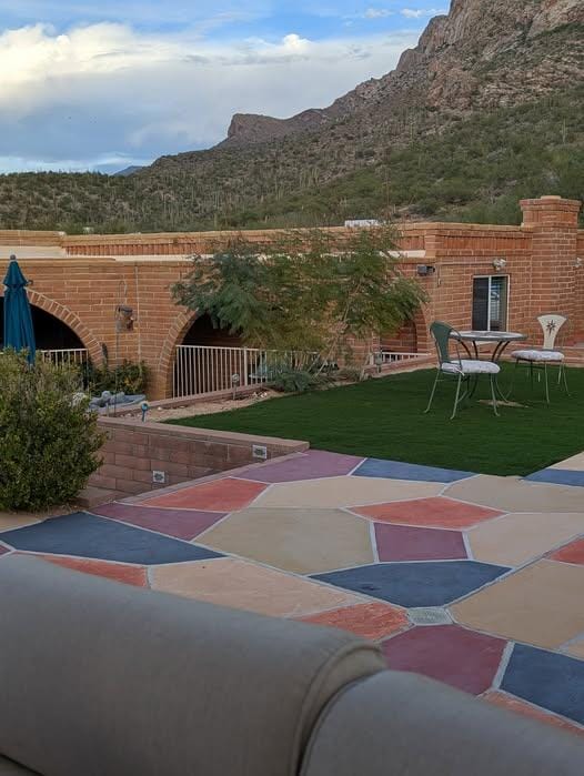 Friendly terrace and many comfortable chairs and seating areas