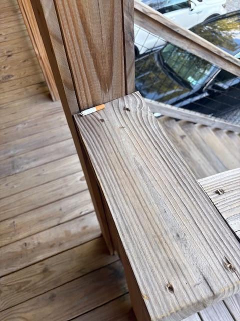 Cigarette left by the maintenance man