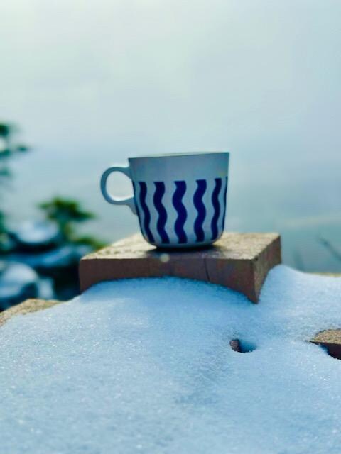 Coffee in the snow.