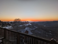 View from the deck at sunset