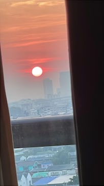 Very from 9th floor , city view